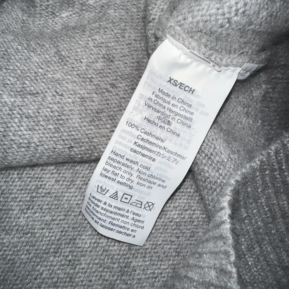 J. Crew Gray Knit 100% Cashmere Hoodie